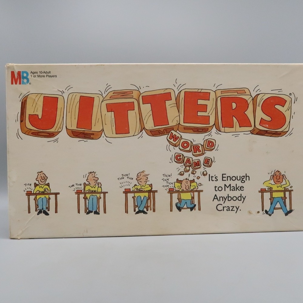 Vintage 1986 Milton Bradley Jitters Word Game Complete